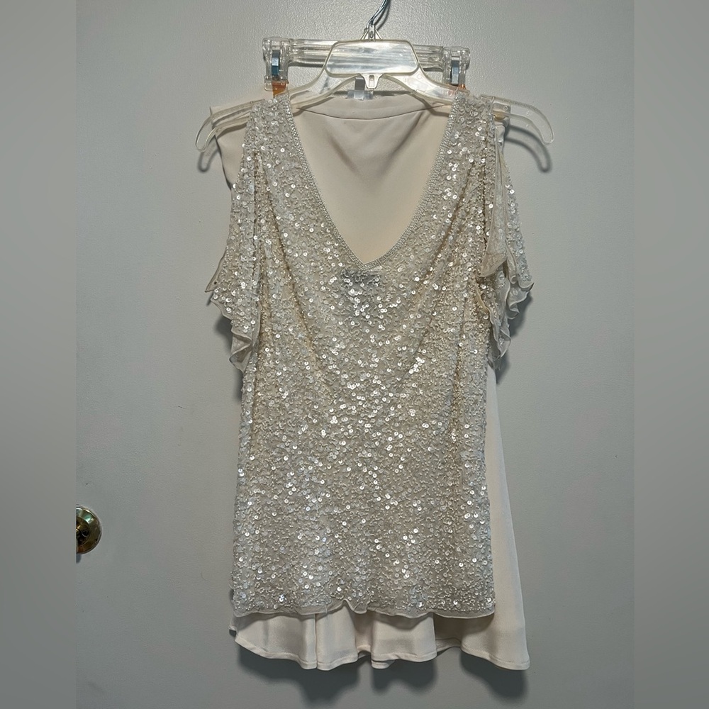 Satin skirt with matching sequined top